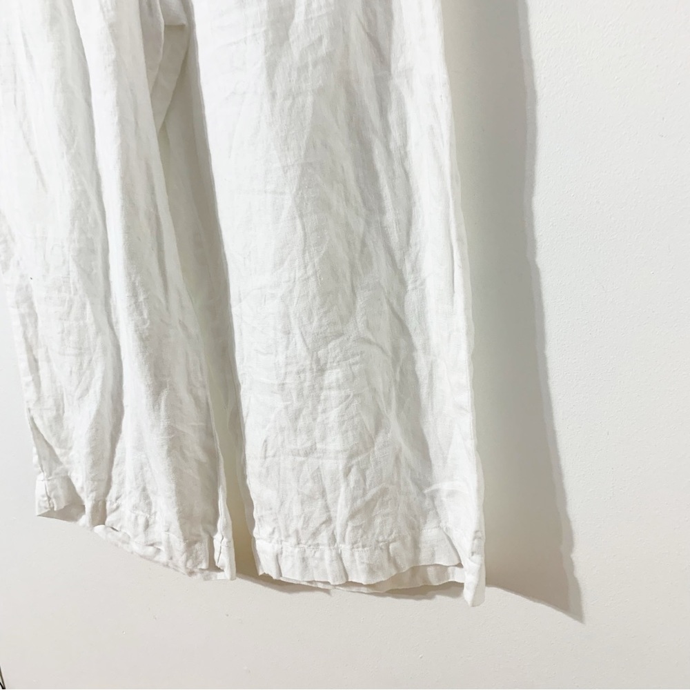 Talbots Linen Drawstring Elastic Waist Cropped Pa… - image 5